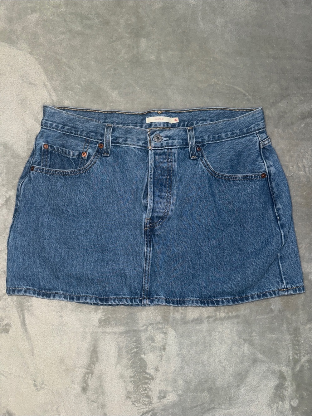 Levi's Classic Indigo Denim Mini Skirt